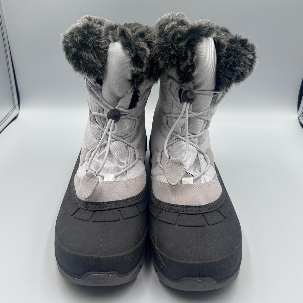 Kamik Momentumlo Women 10 White Grey Waterproof Faux Fur Winter Boots QLF19O